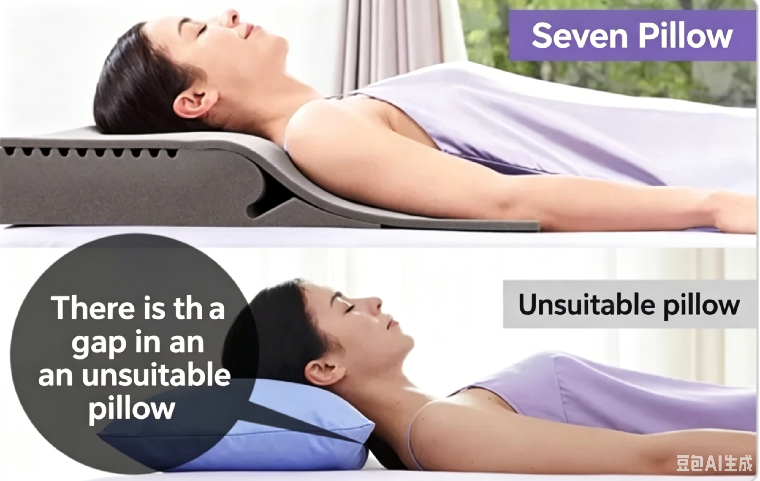 7-Point Support High Resilience Washable Pillow - Image 2