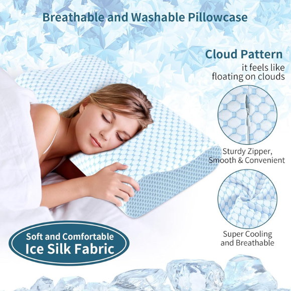 Cool Fabric Foam Spring Pillow - Image 2
