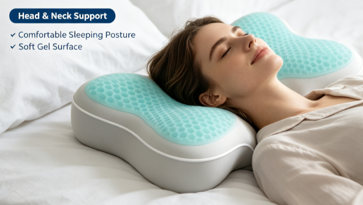 TPE Honeycomb Gel Memory Foam Pillow - Image 3